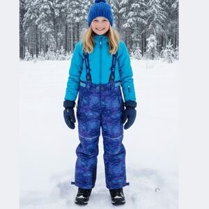 XMTN Water Resistant Multi Adjustable Purple Splatter Snowpants-Like New…